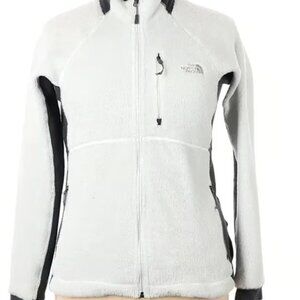 The North Face Fleece Jacket Summit Series Fleece White/Gray Women's Sz Large